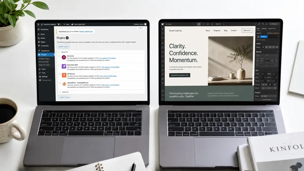 WordPress of Webflow voor coaches? De eerlijke vergelijking